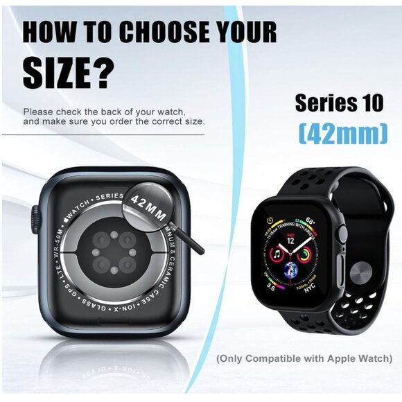 2 Pack Case for Apple Watch Screen Protector, Hard PC Case, Slim Apple Watch Cov - Picture 6 of 6